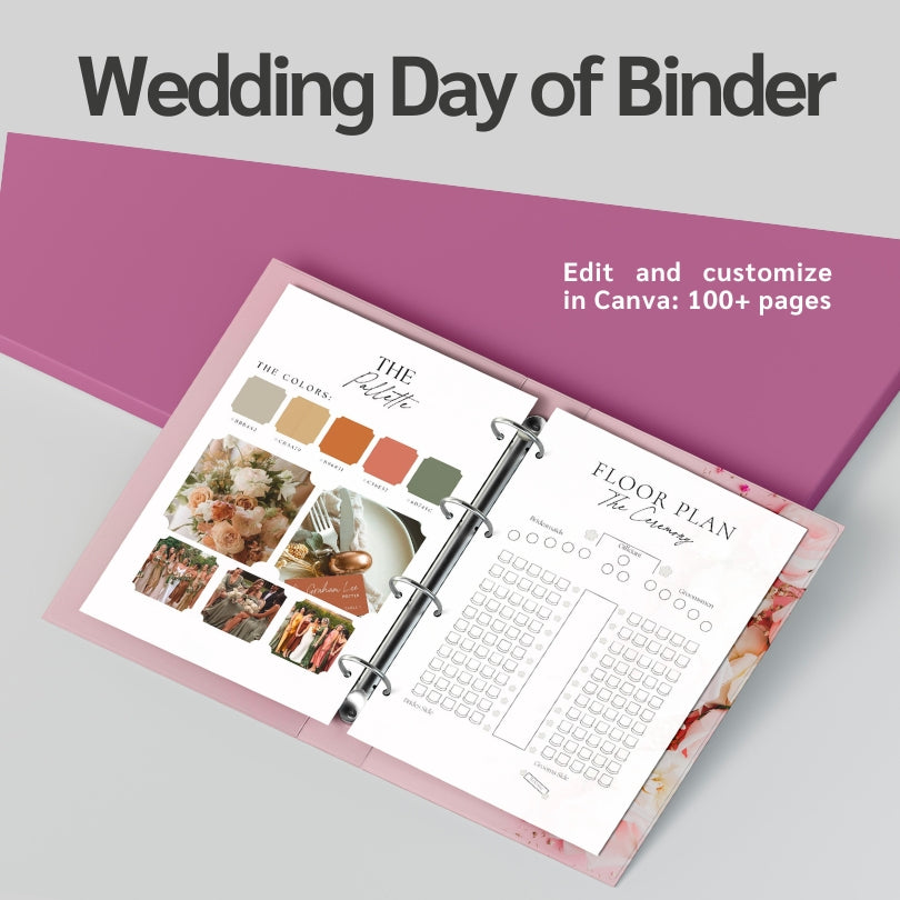 Digital Wedding Day Binder - Editable Canva Template