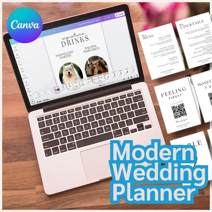 Modern Wedding Planner - Editable Canva Template